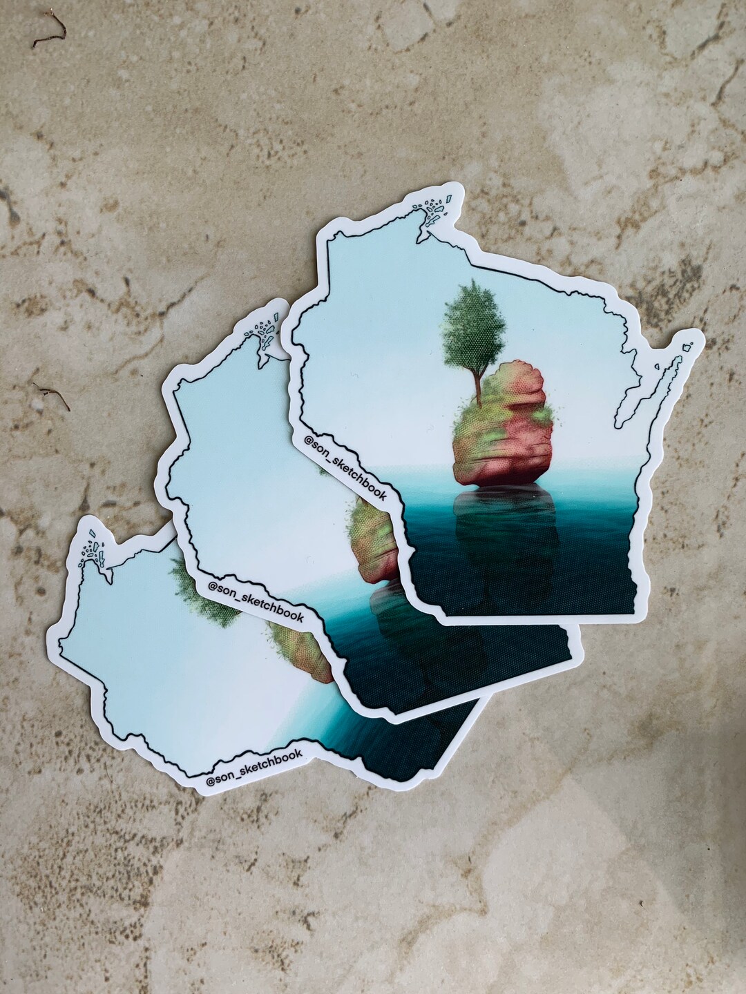 Wisconsin Sticker - State Outline - Apostle Islands - Etsy