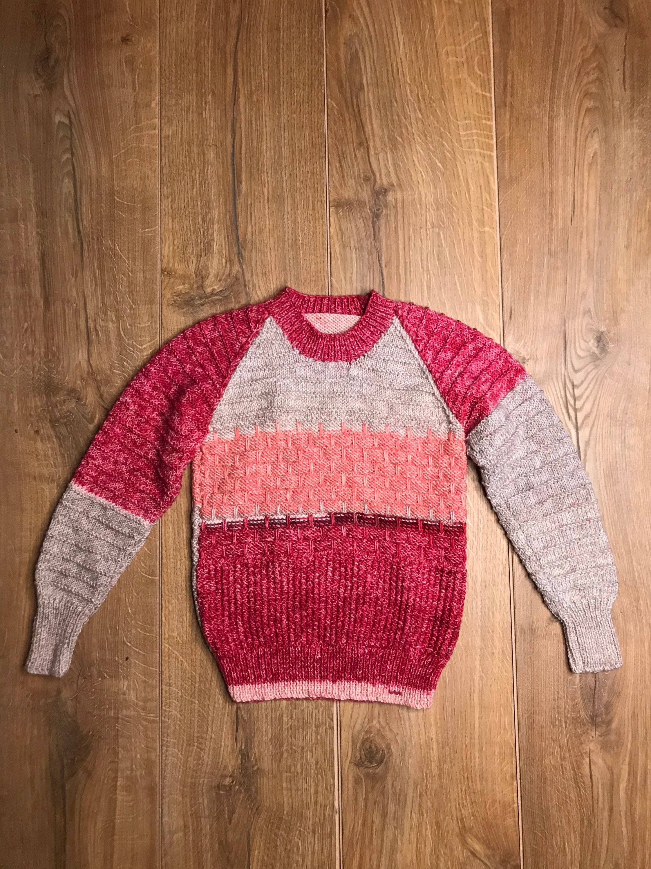 Unisex Hand Knitted Jumper Age 89 Etsy