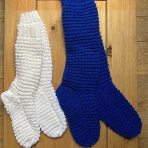 Hand knitted chunky socks - warm and cosy
