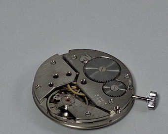 Vintage Unitas 6445/6341 Swiss Pocket Watch Movement, 17 Jewel Manual Wind, Running