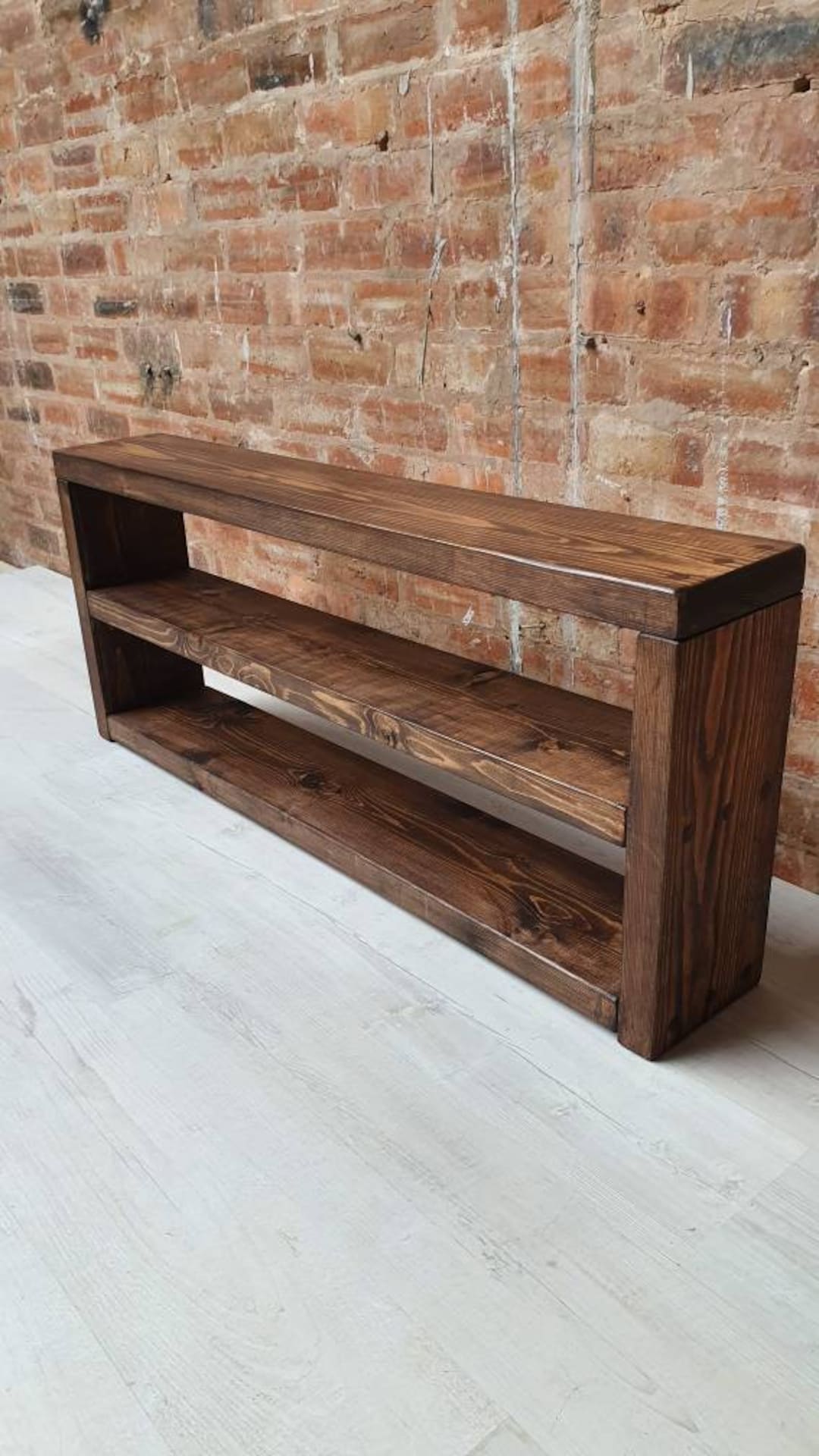 Rustic Handmade Solid Pine Wood Shoe Rack Organizer/shoe Bench/hallway ...