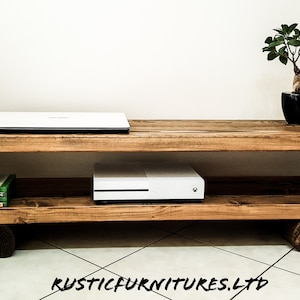 TV stand/TV cabinet/Chunky Rustic handmade furniture/Solid pine wood/Many Colours