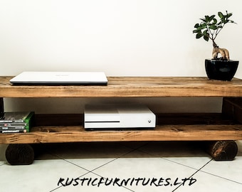TV stand/TV cabinet/Chunky Rustic handmade furniture/Solid pine wood/Many Colours