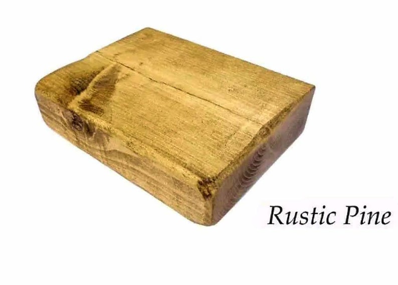 Mesita de noche rústica de pino hecha a mano: Mesa auxiliar de madera maciza robusta imagen 7