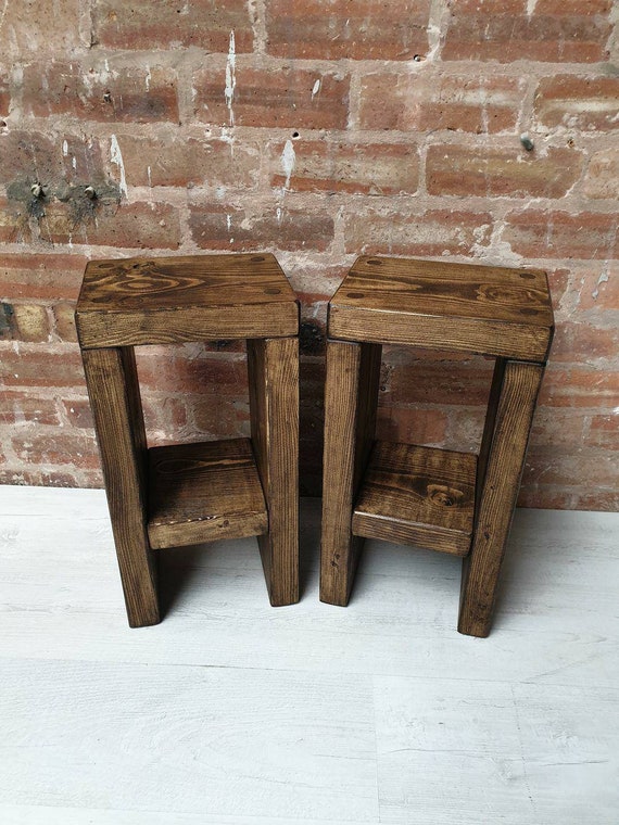 Pair or Single Bedside Tables/side Tables/rustic Chunky - Etsy UK