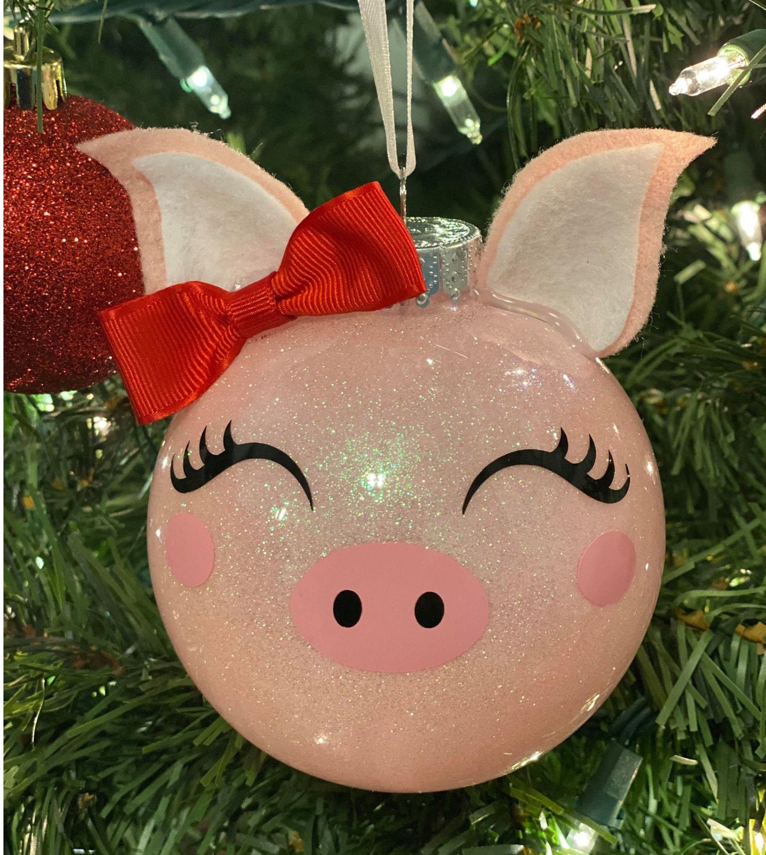 Pig Christmas Ornament 