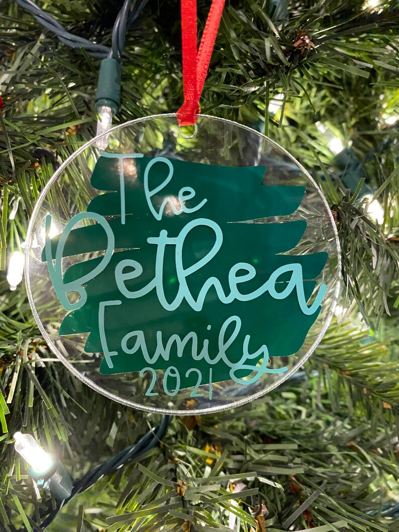 Personalized Family Christmas Ornament Christmas Ornaments Etsy