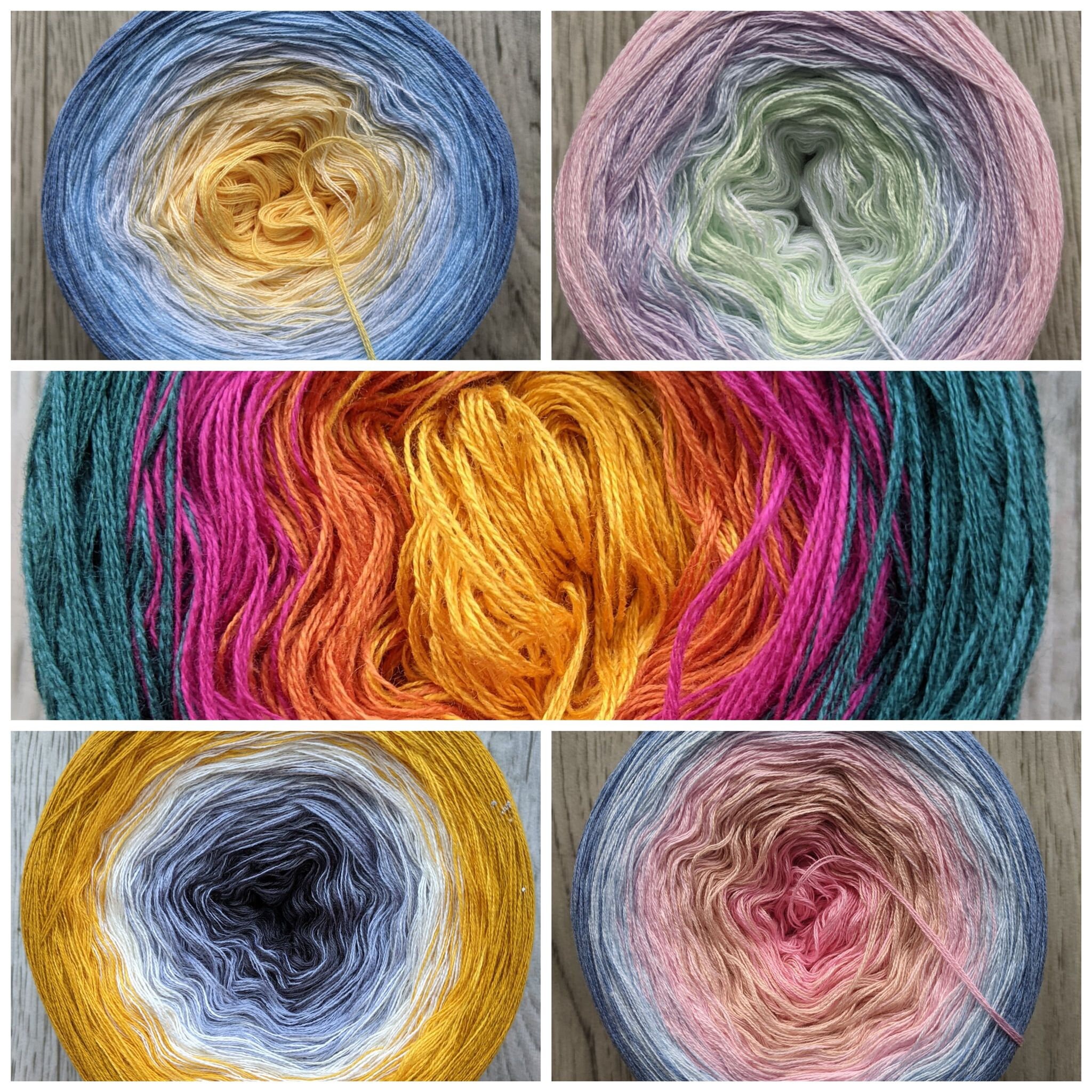 Make Your Custom Ombre Yarn Cake 50 Cotton / 50acrylic Etsy UK