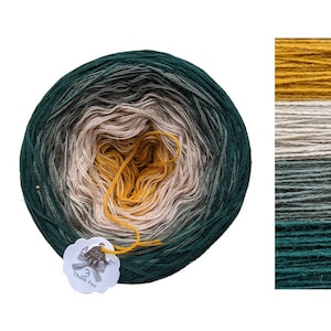 Emerald Sunrise - C/A012 - Gradient Cake Yarn, Ombre Yarn Cake, Colour Change yarn, 3 ply, Ombre Yarn, Ombre Yarn