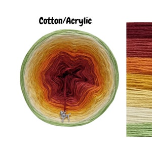 Natural - C/A061 - Gradient Cake Yarn, Ombre Yarn Cake, Colour Change yarn, 3 ply and 4ply, Ombre Yarn, Ombre Yarn Cake