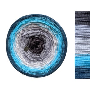 Blue Lagoon - C/A031 - Gradient Cake Yarn, Ombre Yarn Cake, Colour Change Yarn, 3 ply, Ombre Yarn, Ombre Yarn