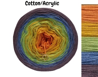 California - C/A070 - Gradient Cake Yarn, Ombre Yarn Cake, Colour Change yarn, 3 ply, Ombre Yarn, Ombre Yarn