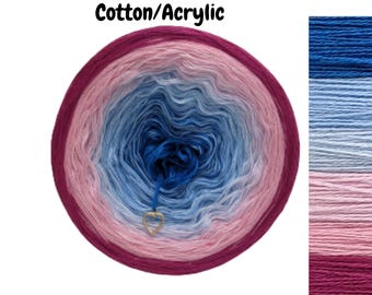 Pink Flower - C/A073 - Gradient Cake Yarn, Ombre Yarn Cake, Colour Change yarn, 3 ply, Ombre Yarn, Ombre Yarn