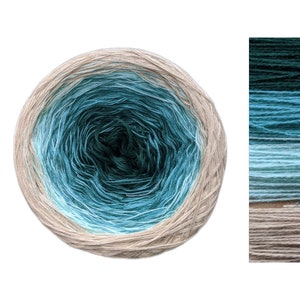 Hawaiian Ocean - C/A020 - Gradient Cake Yarn, Ombre Yarn Cake, Colour Change yarn, 3 ply, Ombre Yarn, Ombre Yarn