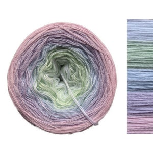 Cotton Candy - C/A002- Gradient Cake Yarn, Ombre Yarn Cake, Colour Change yarn, 3 ply, Ombre Yarn, Ombre Yarn