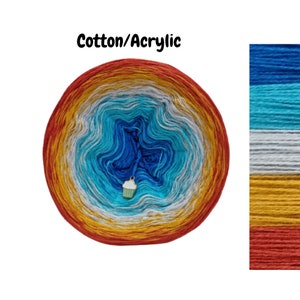 Portugal - C/A063 - Gradient Cake Yarn, Ombre Yarn Cake, Colour Change yarn, 3 ply, Ombre Yarn, Ombre Yarn