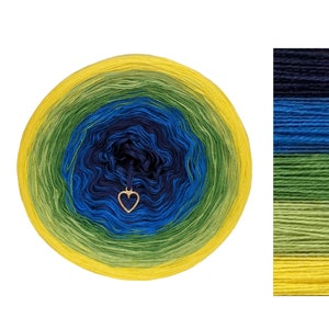 Dragonfly - C/A106 - Gradient Cake Yarn, Ombre Yarn Cake, Colour Change yarn, 3 ply, Ombre Yarn, Ombre Yarn