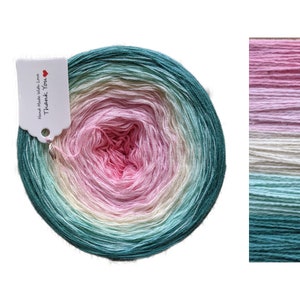 Pink Rose- C/A029 - Gradient Cake Yarn, Ombre Yarn Cake, Colour Change yarn, 3 ply, Ombre Yarn, Ombre Yarn