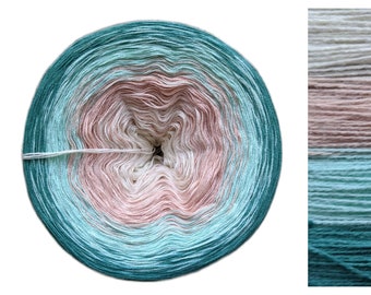 Turquoise Tonic - C/A005 - Gradient Cake Yarn, Ombre Yarn Cake, Colour Change Yarn, 3 ply, Ombre Yarn, Ombre Yarn