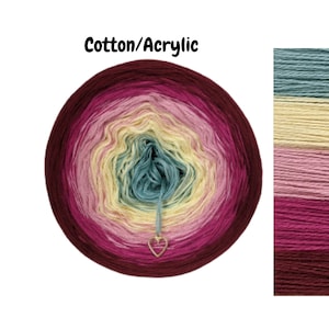 C/A071 - Gradient Cake Yarn, Ombre Yarn Cake, Colour Change yarn, 3 ply, Ombre Yarn, Ombre Yarn