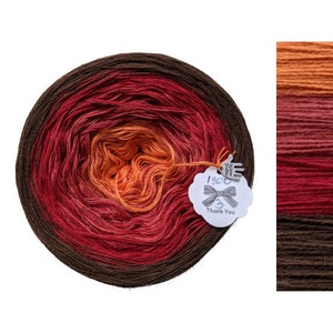 Halloween Red - C/A021 - Gradient Cake Yarn, Ombre Yarn Cake, Colour Change yarn, 3 ply, Ombre Yarn, Ombre Yarn