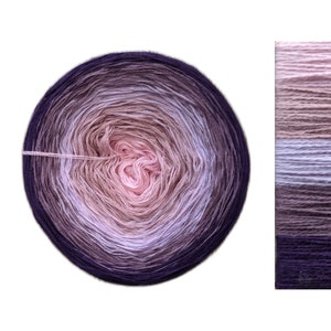 Amethyst - C/A040 - Gradient Cake Yarn, Ombre Yarn Cake, Colour Change yarn, 3 ply, Ombre Yarn, Ombre Yarn