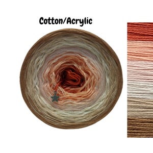 Dark Rum - C/A069 - Gradient Cake Yarn, Ombre Yarn Cake, Colour Change yarn, 3 ply, Ombre Yarn, Ombre Yarn