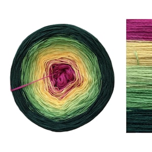 Summer Garden - C/A041 - Gradient Cake Yarn, Ombre Yarn Cake, Colour Change yarn, 3 ply, Ombre Yarn, Ombre Yarn -