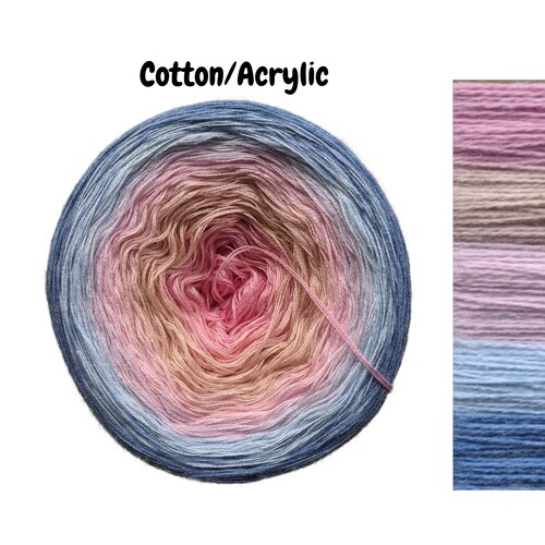 Sleeping Beauty Gradient Cake Yarn Colour Change Ombre Yarn Cotton//Acrylic