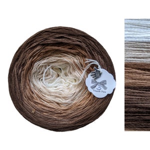 Irish Coffee - C/A013- Gradient Cake Yarn, Ombre Yarn Cake, Colour Change yarn, 3 ply, Ombre Yarn, Ombre Yarn