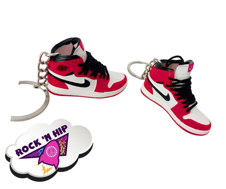 Nike shoe keychain single keychain Red Etsy