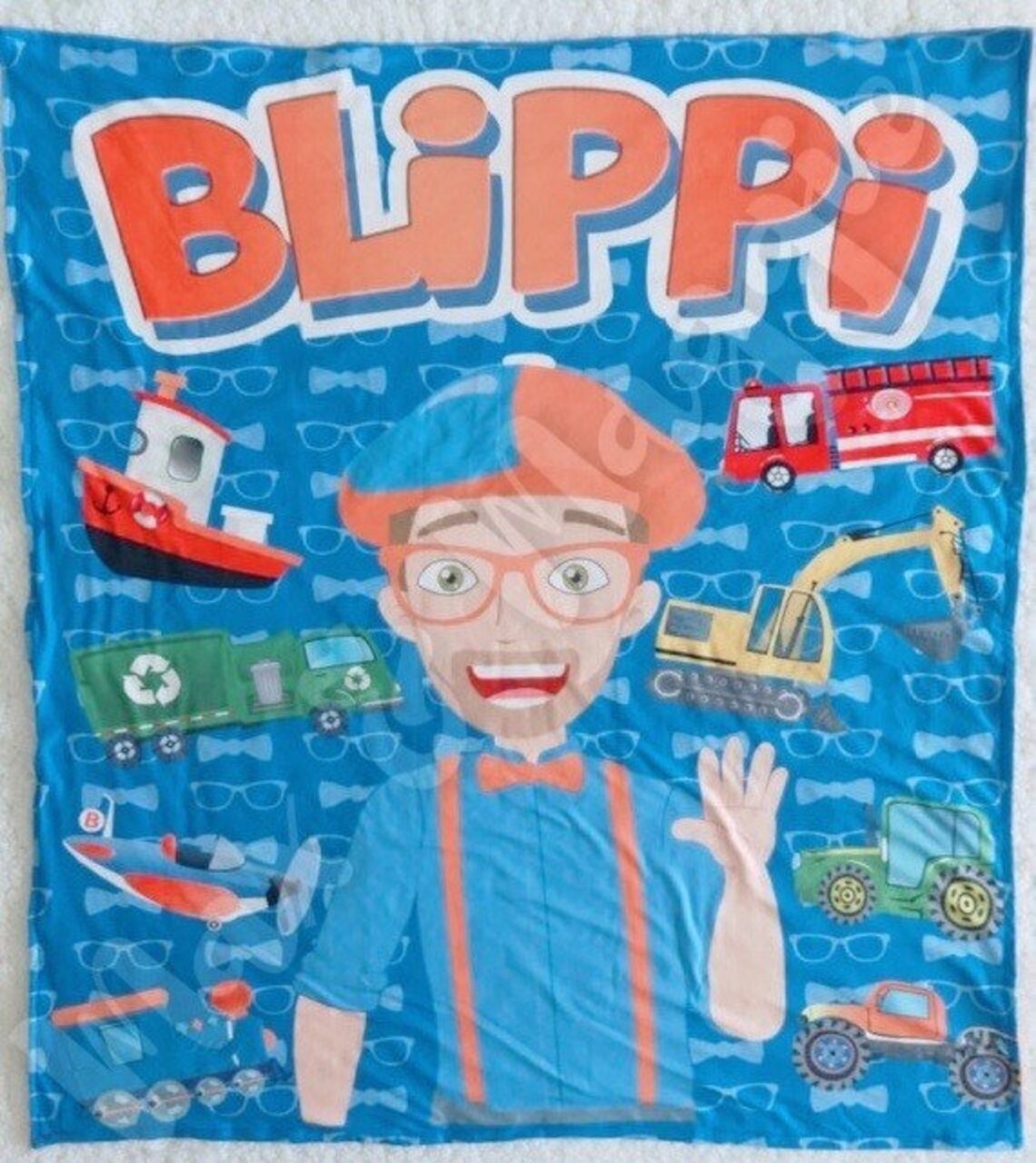Toddler Blippi Blanket Soft Minky fabric Fast Shipping Etsy