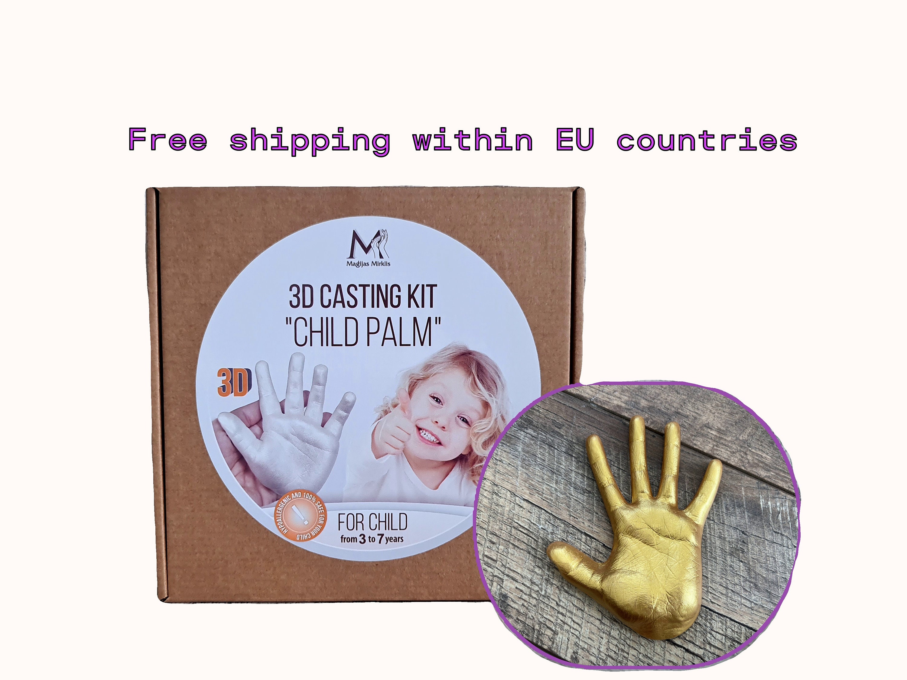 3D Hand and Foot Plaster Casting Kit for Baby 0-6 Months With