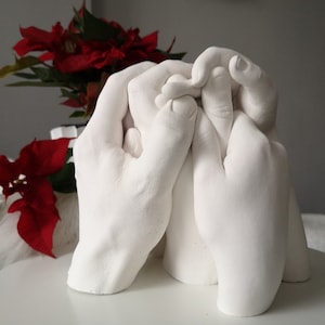 3D Abdruckset &quot;&quot;FAMILIE PLUS&quot;&quot; für 4-5 Hände.&quot;