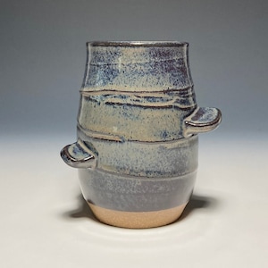 11 oz Handmade Ceramic Cup - Wheel-Thrown Pottery Tumbler in Variegated Ironstone Glaze - Right-Handed Finger Placement - Unique Gift