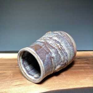 Ceramic cup, Wheel-thrown stoneware pottery in Breaking Tide glaze, 12 ounce capacity. image 3