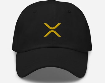 XRP Ripple Symbol Premium Dad hat - XRP Crypto Cap, XRP Ripple Coin Logo