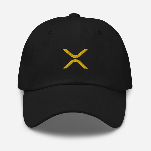 XRP Ripple Symbol Premium Dad hat - XRP Crypto Cap, XRP Ripple Coin Logo