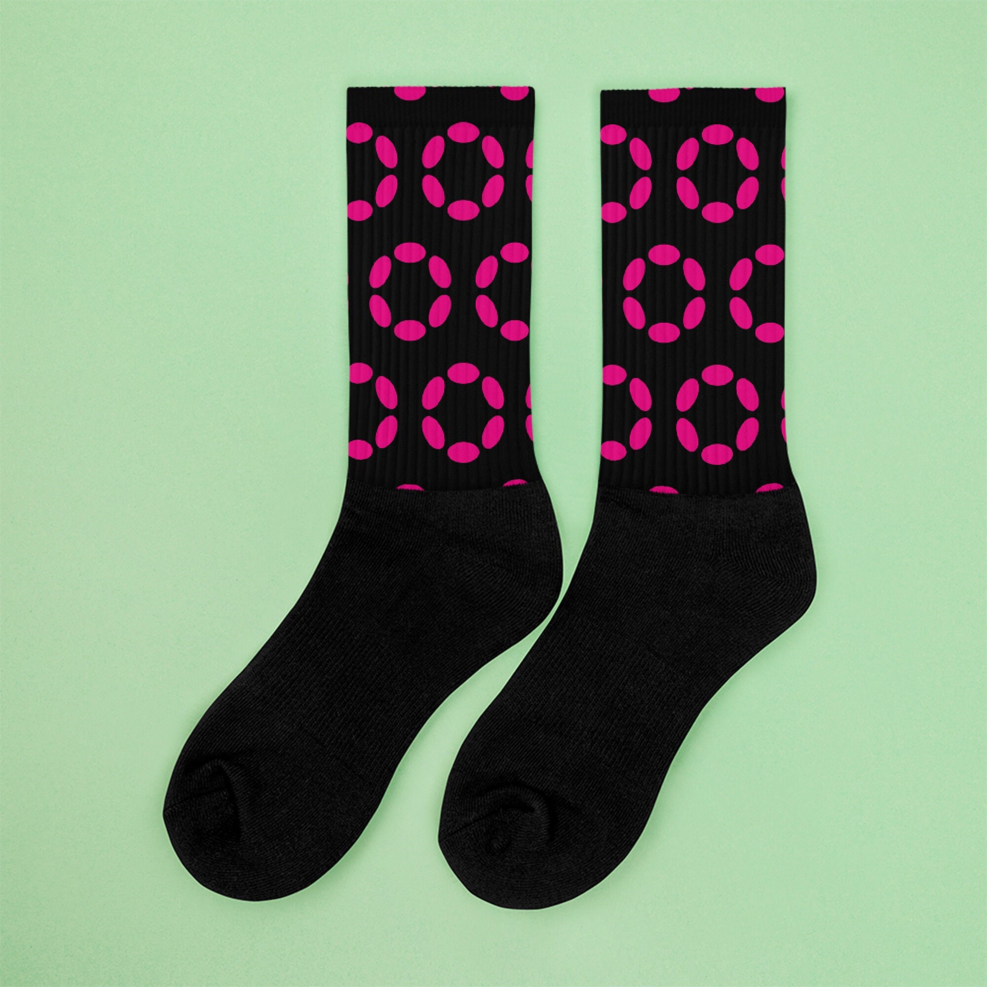 Polkadot Crypto Pattern Socks