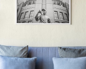 Coors Field Black and White Print – Denver Baseball Stadium Wall Art – Minimalist Sports Photography – Modern Living Room Decor