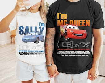 Vintage Cars Matching Shirt, Lightning Mcqueen and Sally Couple T-shirt, Limited McQueen T-Shirt, Disney Couple Shirt, Disney Shirt Gifts