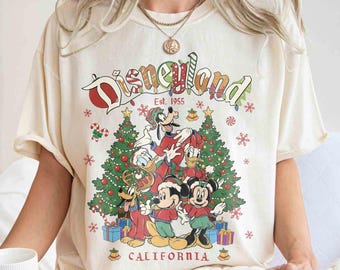 Retro Mickey and Friends Disneyland Christmas Shirt, Christmas Family Shirt, Disney Christmas Family Trip Shirt, Disneyland Christmas Shirt