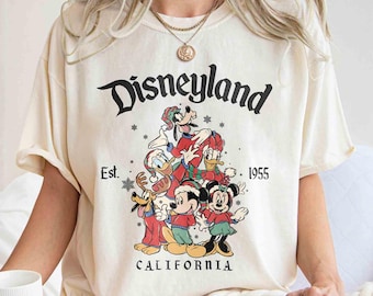 Retro Disneyland Mickey and Friends Christmas Shirt, Disney Family Christmas Shirt, Very Merry Christmas Shirt, Disneyland Christmas Shirt