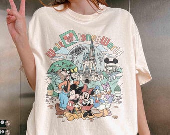 Retro Walt Disney World Mickey and Friends Shirt, Disney Family Trip Shirt, Mickey & CO Shirt, Disney Epcot World Tour Shirt, Disney 2026