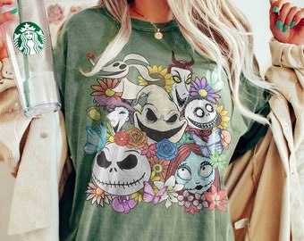 Retro Comfort Colors Nightmare Before Christmas Shirt, Night In Halloween Town, Jack Skellington Oogie Boogie Bash, Boogie Man Shirt