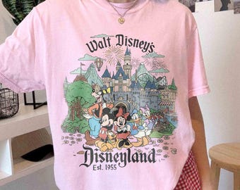 Retro Walt Disney's Disneyland Mickey and Friends Shirt, Disneyland Trip Shirt, Vintage Disney Shirt, Mickey & Co Shirt, Disney Matching Tee
