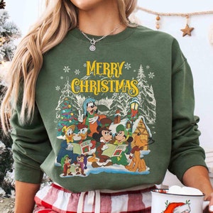 Vintage Merry Christmas Mickey and Friends Shirt, Disney Christmas Sweatshirt, Mickey's Very Merry Christmas Party, Disneyland Christmas Tee