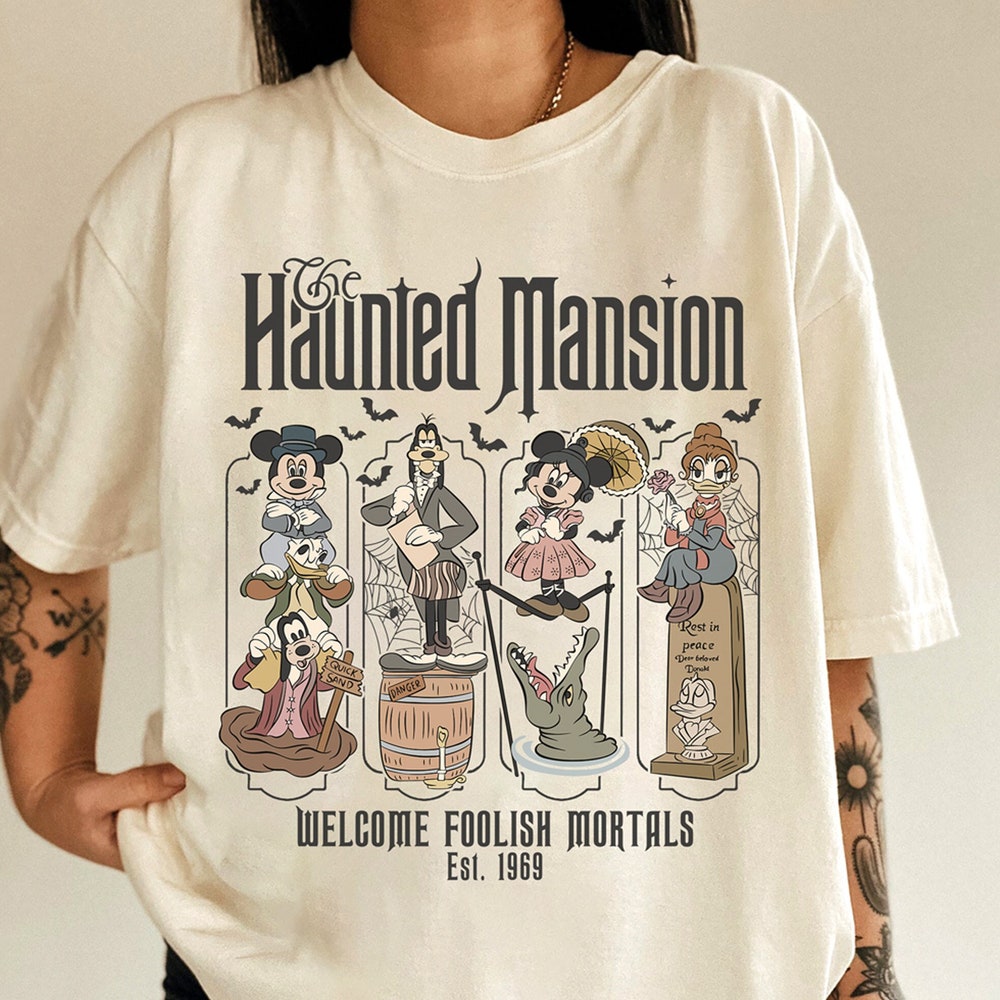 Disney Halloween Haunted Mansion Shirt, Mickey And Friends Halloween Shirt, Mickey'S Not So Scary Halloween Party, Disneyland Halloween Tee Nanimate