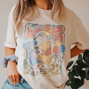 Retro Comfort Colors Winnie The Pooh Shirt, Vintage Winnie Pooh and Friends Shirt, Classic Pooh and CO Shirt, Disney Winnie the Pooh Shirt