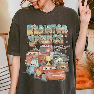 Retro Radiator Springs Cars Movie Shirt, Lightning McQueen Shirt, Cars Movie Disney Shirt, Disney Family Trip Shirt, Cars Movie Characters